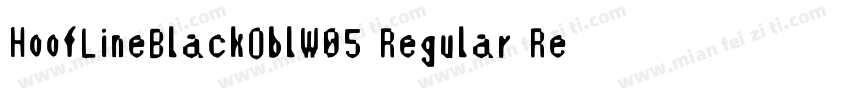 HoofLineBlackOblW05 Regular Regula字体转换